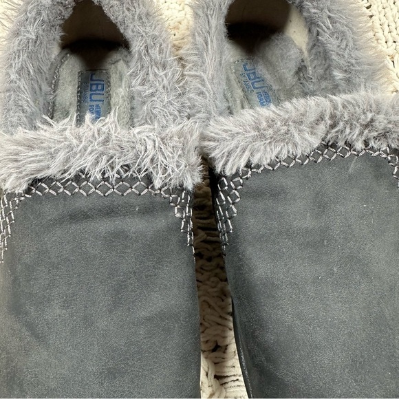 JBU by Jambu Willow Memory Foam Faux Fur Lined Slippers Womens Size 11 Grey - Picture 10 of 14